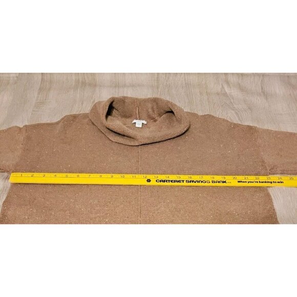 J. Jill Women's Sz: L Brown Long Soft Cowl Neck Knitted Pullover Sweater Dress - Picture 6 of 6
